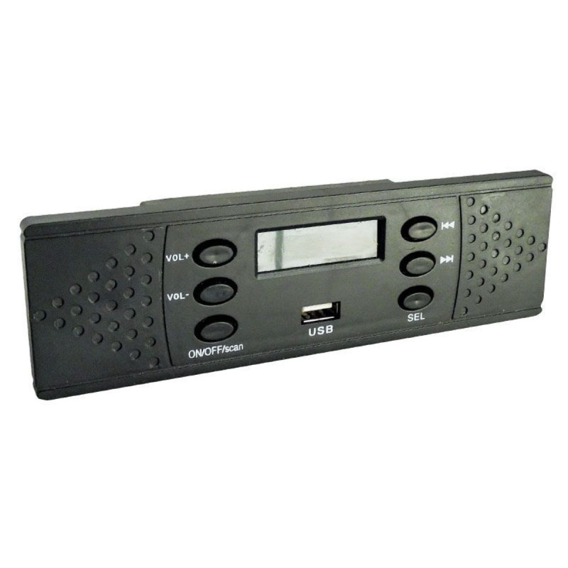 Dispositivo RADIO FM e lettore MP3 USB amplificato da pannello