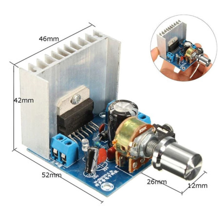 DC12V 2x15W 2 Channel Audio Power Amplifier TDA7297