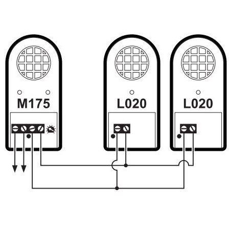 Additional ultrasonic transducer for M175 ultrasonic pest repeller