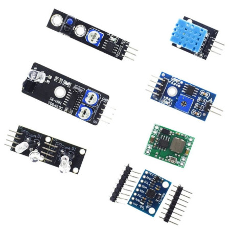 Set de 45 sensores y accesorios para Arduino y sistemas embebidos