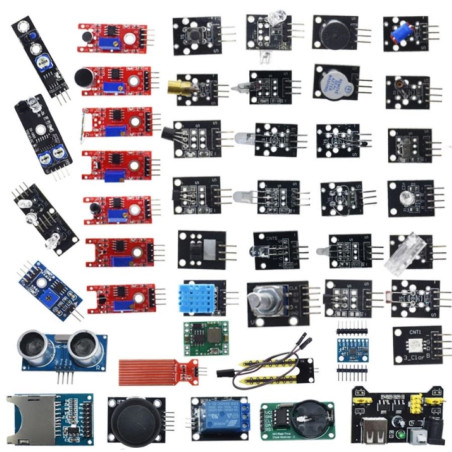 Ensemble de 45 capteurs et accessoires pour Arduino et systèmes embarqués