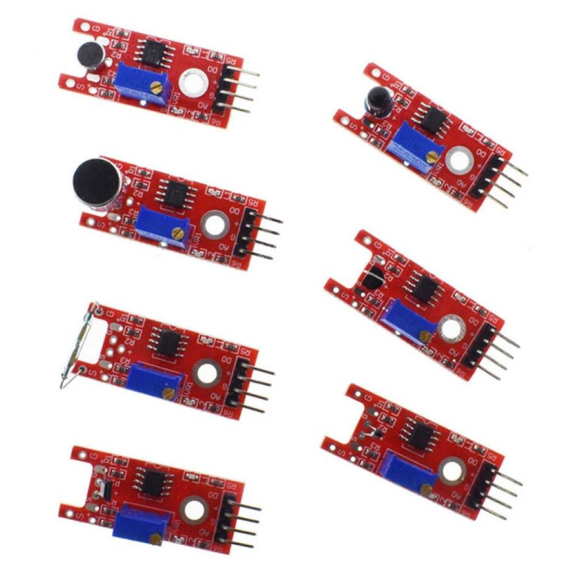 Set of 45 sensors and accessories for Arduino and embedded systems
