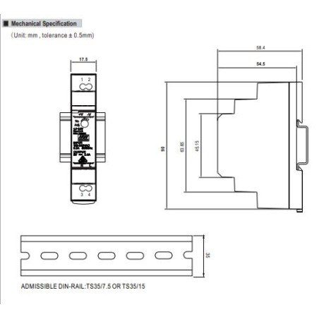 Schaltnetzteil 15W 15VDC 1A Eingang 85-264VAC 120-370VDC