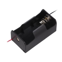 1 x D, R20 battery holder box with 150mm black conductors
