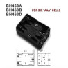 Contenitore porta pile batterie 6 x AAA,R3 colore nero conduttori 150mm
