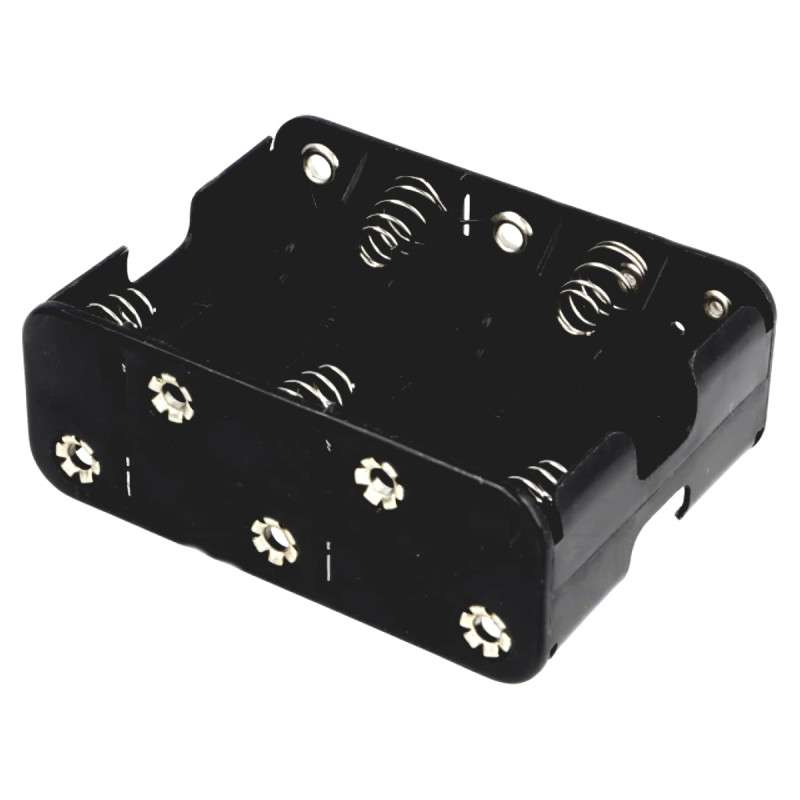 Battery holder for batteries 10 x AA, R6; Nr type of connector 6F22 black color Battery holder for batteries 10 x AA, R6; Nr type of connector 6F22 black color