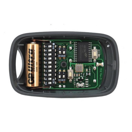 Télécommande 2 canaux encodage 3750 compatible avec l'encodeur 86409 et le décodeur FT1003K