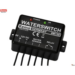 12V DC water or conductive liquid presence switch with relay contact at output
