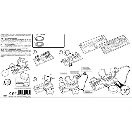 Klassisches elektronisches Hand-Skill-Kit mit Ring und 9-12 V DC-Kabel