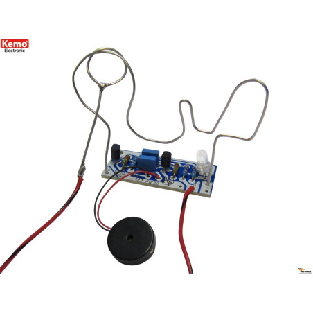 Klassisches elektronisches Handfertigkeitsset mit Ring und 9-12-V-Gleichstromkabel