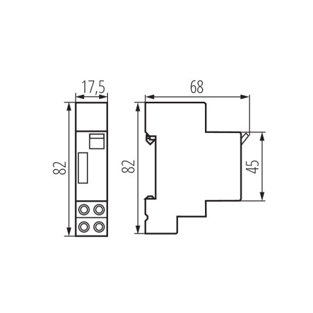 Interruttore temporizzatore luce scale modulo DIN TH35 AS 1-7M Kanlux