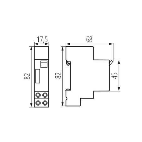Treppenlicht-Zeitschalter DIN-Modul TH35 AS 1-7M Kanlux