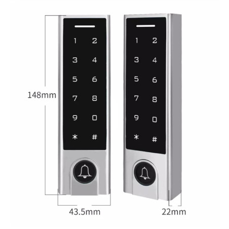 IP66 access control keypad RFID biometric fingerprint reader WiFi with APP