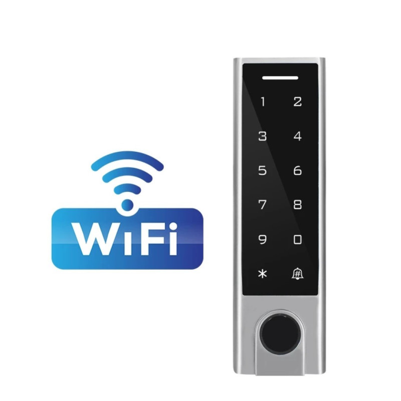Controllo Accessi WiFi Tuya Smart - Tastiera Biometrica Con Impronte E RFID IP68