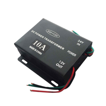 DC voltage reducer from 24V to 12V 10A for vehicles, boats, trucks