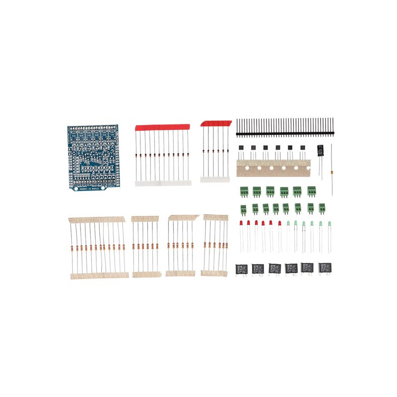 SHIELD KIT 6 in digital 6 in analogue 6 relay outputs FOR ARDUINO
