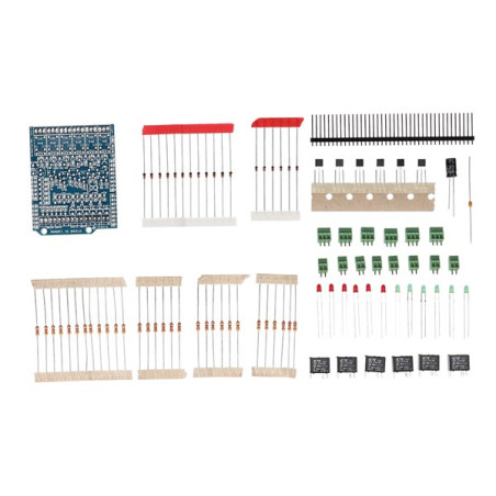 SHIELD KIT 6 en digital 6 en analógico 6 salidas de relé PARA ARDUINO