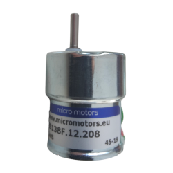 Mini moto riduttore 12V DC 20 Ncm 9 rpm 95mA motore micro motors BS138F