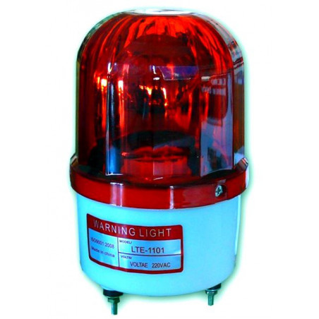 Lámpara giratoria 360 ° color ROJO Fuente de alimentación 220V