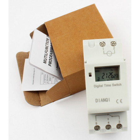 7 Days Digital Weekly Timer LCD Programmable 16A relay DIN mounting