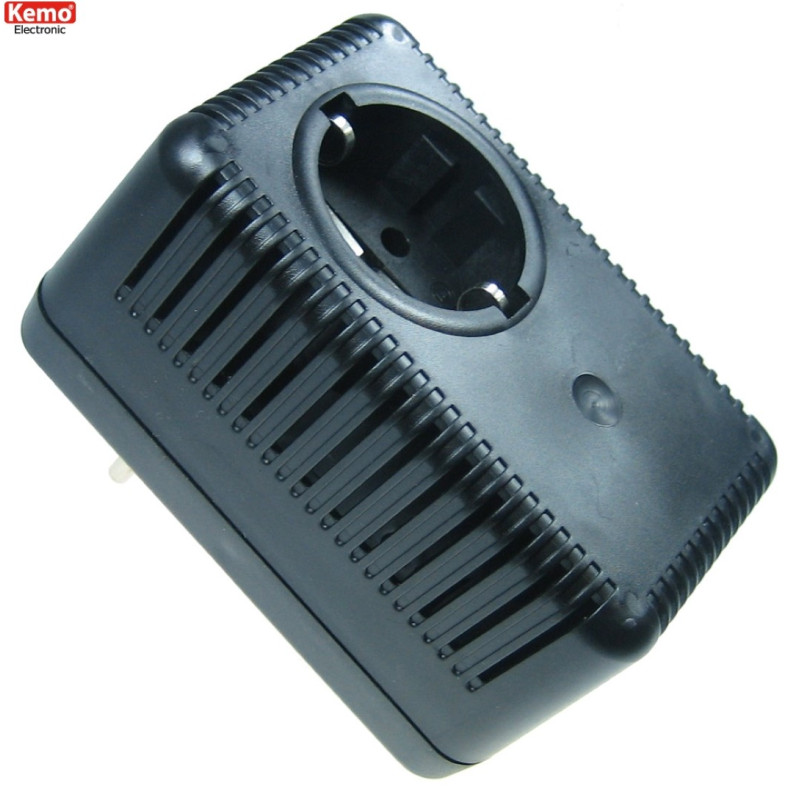 Connector schuko socket case black 112 x 67 x 63 mm