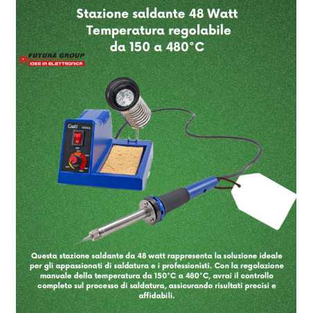Estación de soldadura de 48 vatios – Temperatura ajustable 150-480°C