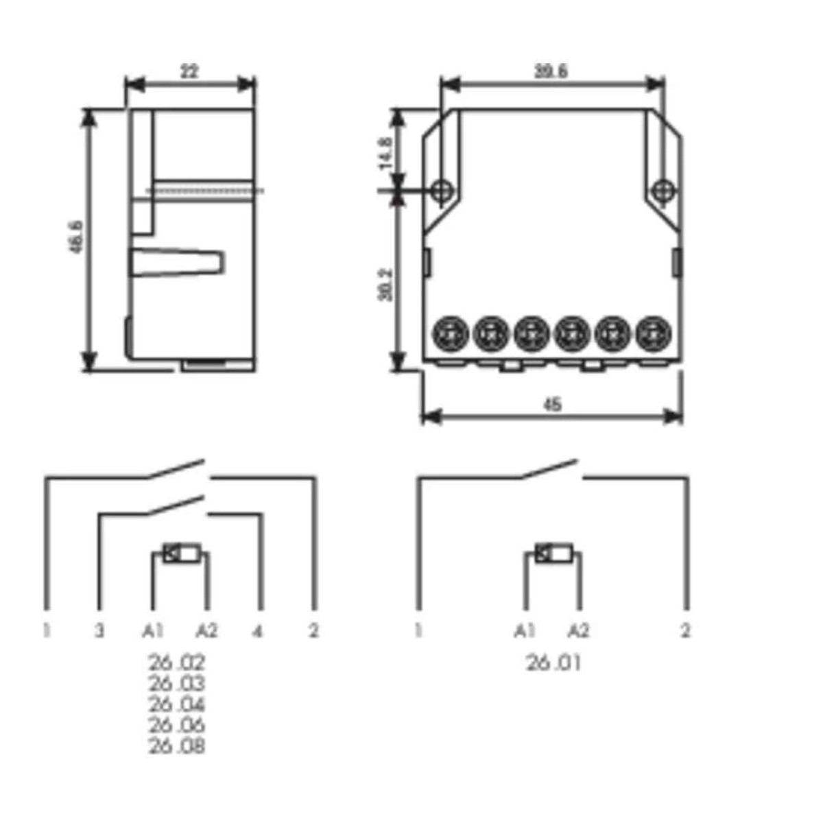 FINDER 26.01 Rel&egrave; Passo Passo 230V AC 1 Contatto 10A 250v 2 Sequenze 8012823281216
