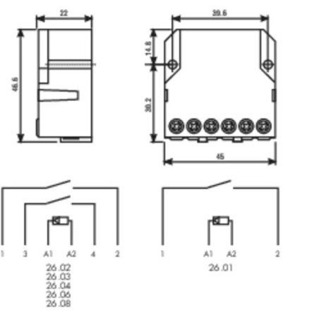 FINDER 26.01 Relais pas à pas 12V AC 1 contact 10A 250V 2 séquences