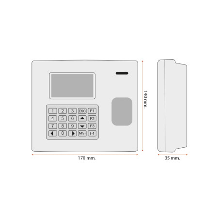 iAccess i980 Reloj electrónico RFID con USB y LAN