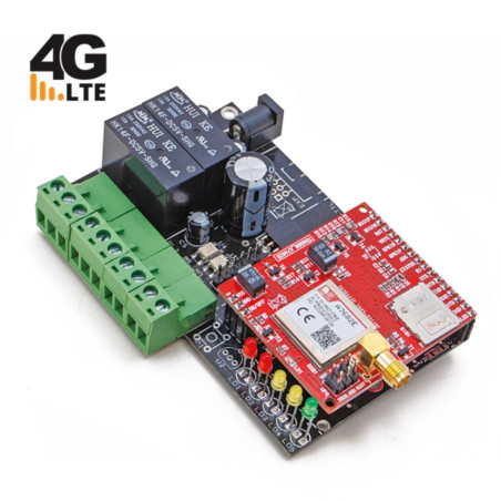 GSM/4G-Fernbedienung mit DTMF-Befehlen 9–32 V DC, 2 Relaisausgänge, 2 Eingänge