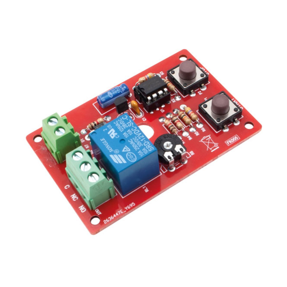 Start and Stop Timer KIT 12V 0.11 – 240 seconds with 250V 2A relay