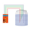 Liquid level indicator KIT for tanks with 7 colored LEDs