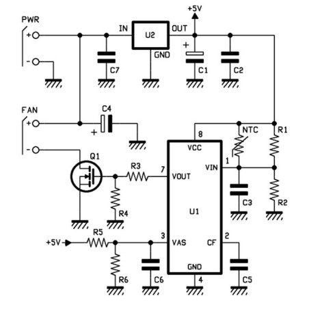 KIT Automatic speed regulator for fans with temperature probe