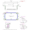 Black plastic container with transparent cover 121x71x31 mm that can be fixed to the wall