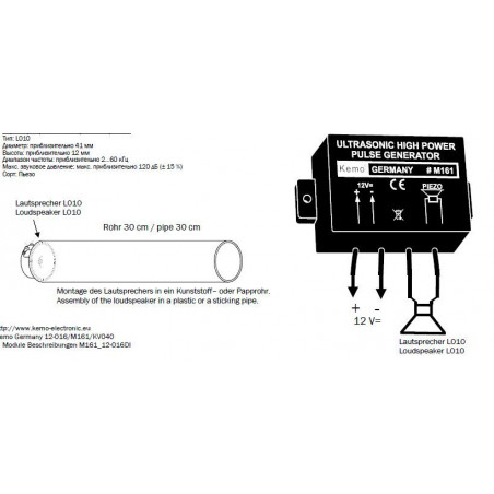 Repellente disturbatore ultrasuoni animali piccola taglia alta potenza 4 trasduttori 
