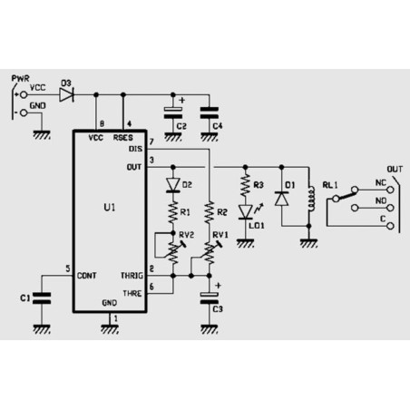 KIT Module minuterie pour intermittence réglable