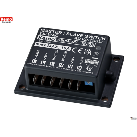 Interruptor maestro-esclavo Kemo M203, ajustable, 230 V CA