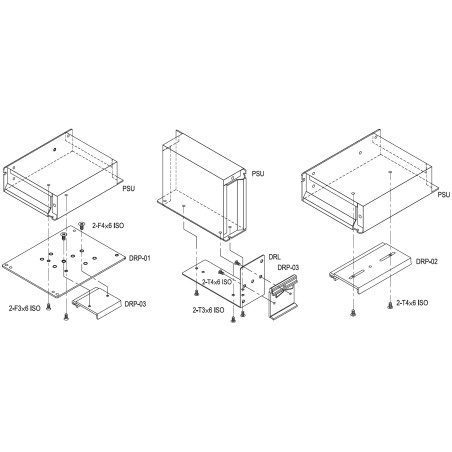 Supporto barra DIN in metallo mensola 11cm per alimentatori switching in case metallico
