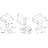 Supporto barra DIN in metallo mensola 11cm per alimentatori switching in case metallico