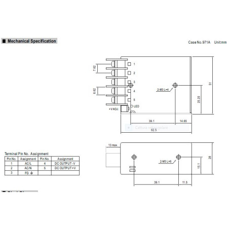 Fuente de alimentación universal conmutada estabilizada RS-15-5 de 5 V CC y 3 A