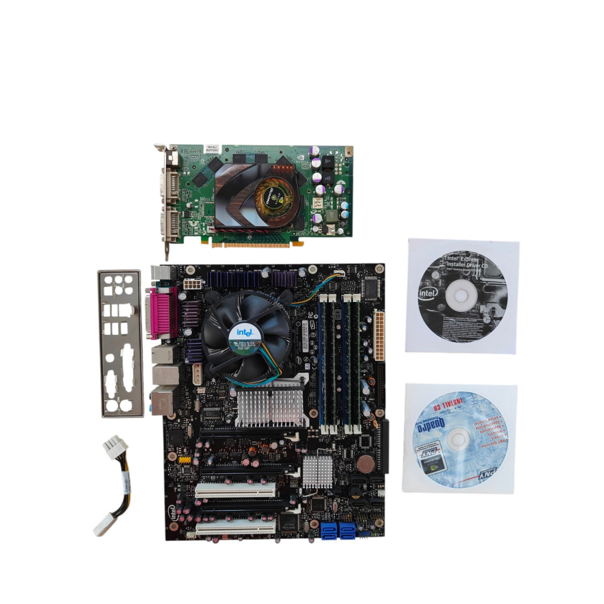 Motherboard Q6600 Gpu Set Intel D975XBX Core Quad Q6600