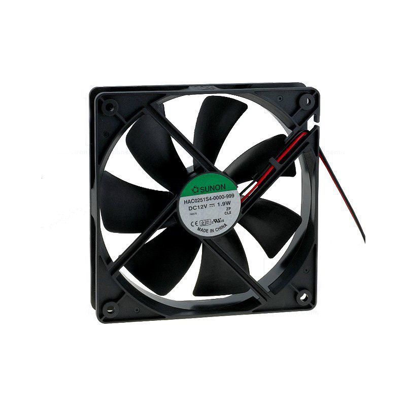 12V DC brushless cooling fan 80x80x25 4-pin molex through connector