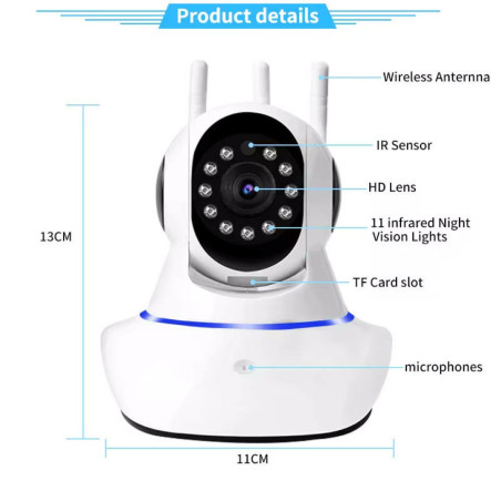 Yoosee 1080P WiFi IP Camera Smart Home Pan Tilt 2-Way Audio Night Vision RJ45