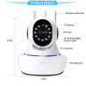 Caméra IP WiFi Yoosee 1080P pour maison connectée, panoramique, inclinaison, audio bidirectionnel, vision nocturne, RJ45