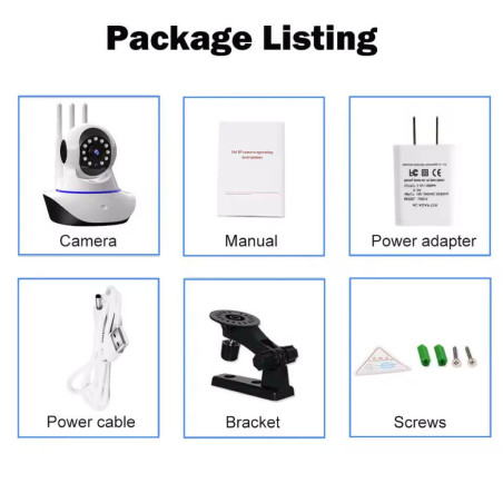 Caméra IP WiFi Yoosee 1080P pour maison connectée, panoramique, inclinaison, audio bidirectionnel, vision nocturne, RJ45