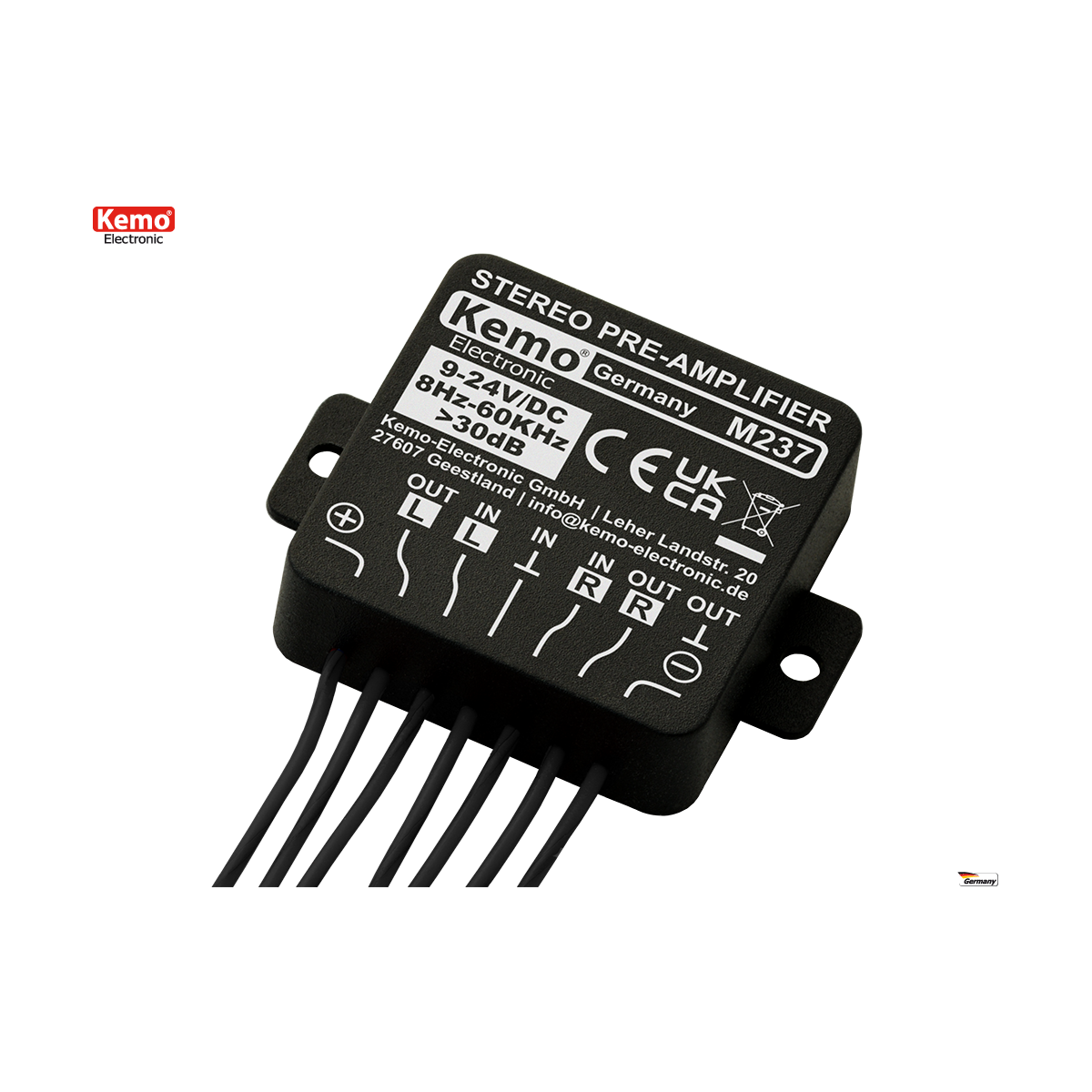 Universal Stereo Preamplifier Module 9-24V DC 8Hz-60KHz 30dB