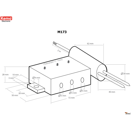 Kemo M173 Sensore Umidità Terreno 12 V DC per Irrigazione Automatica Giardino
