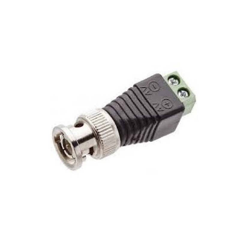 Adaptador de enchufe coaxial BNC macho estándar con 2 terminales de tornillo