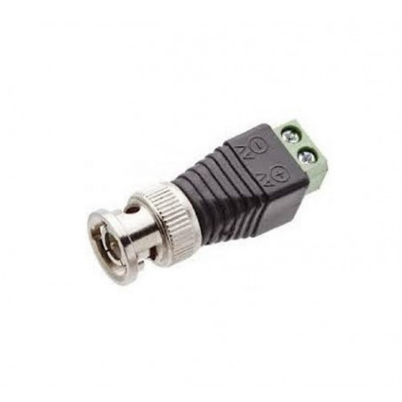 Adaptador de enchufe coaxial BNC macho estándar con 2 terminales de tornillo