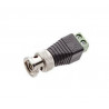Standard male BNC coaxial plug adapter with 2 screw terminals